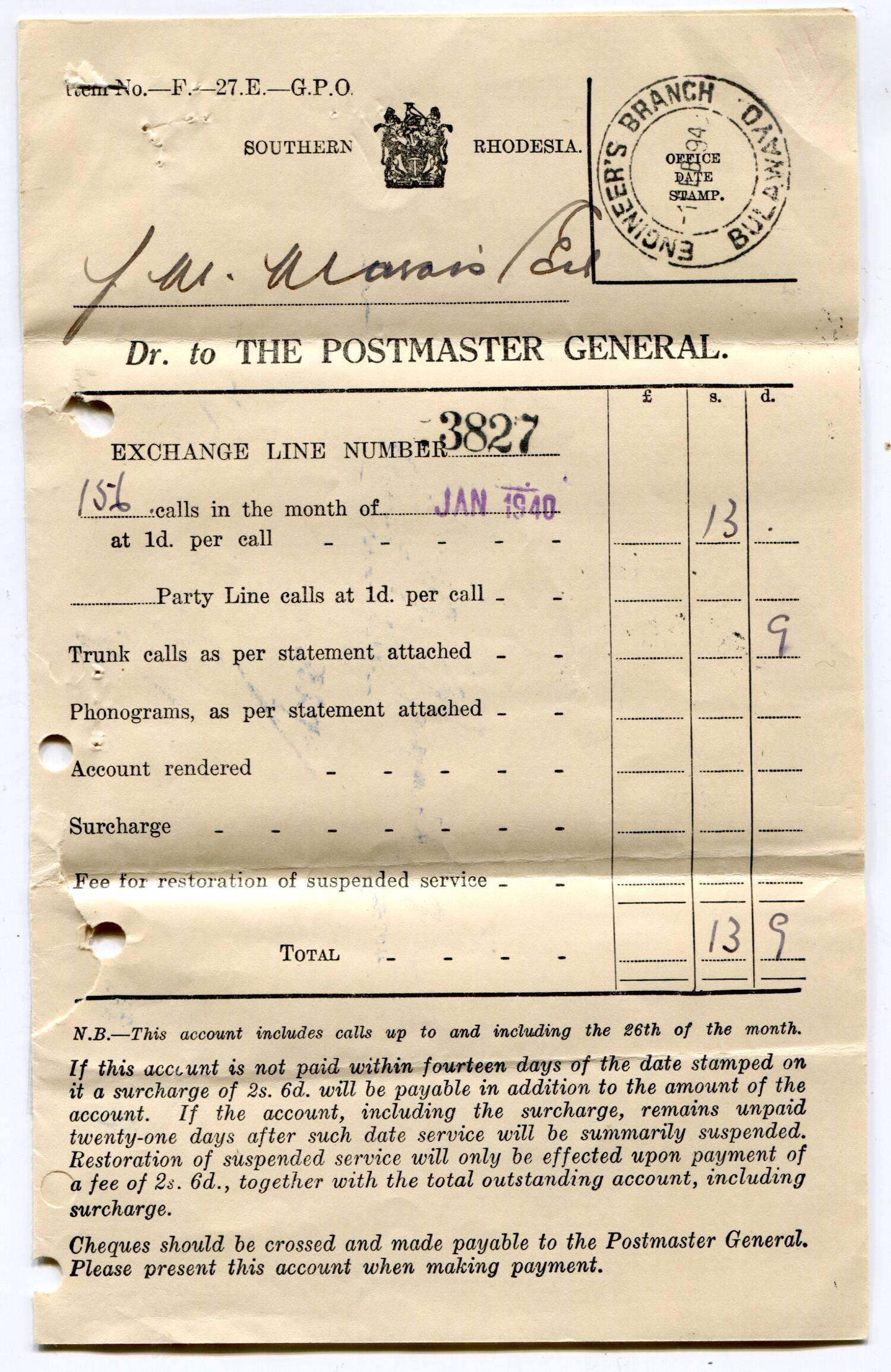 SOUTHERN RHODESIA